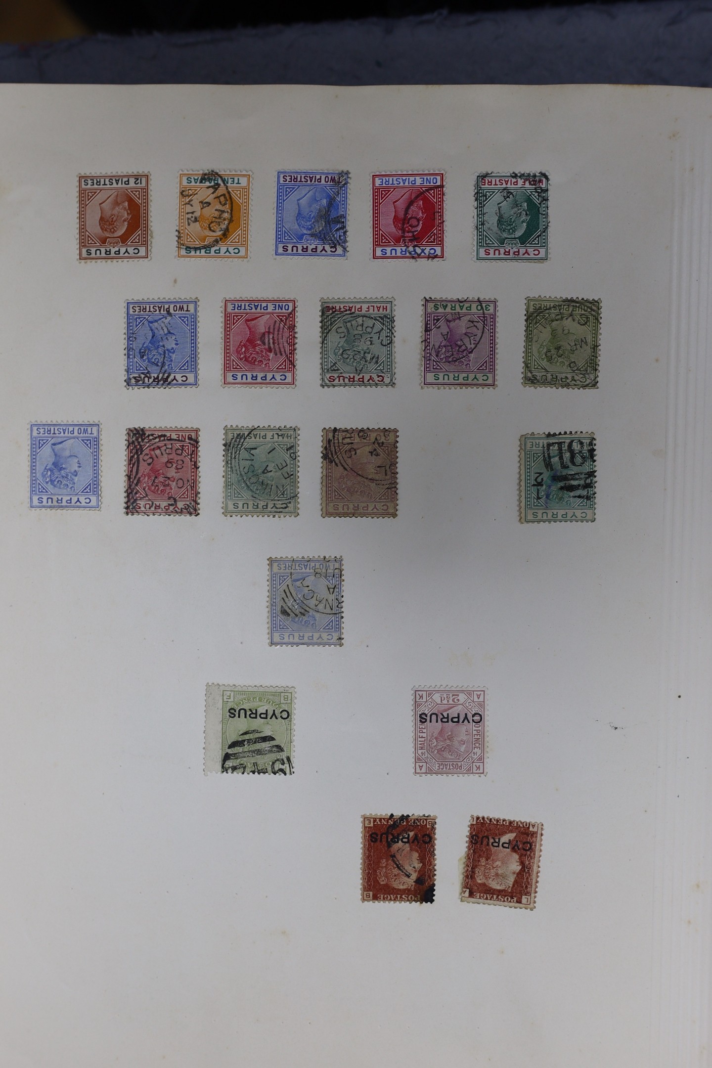 Stamps: Great Britain and British Commonwealth in four albums, with 3x 1penny black used, 1891 £1 green used, 1penny Mulready used, plus Gibraltar, India, Australian, and United States